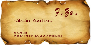 Fábián Zsüliet névjegykártya